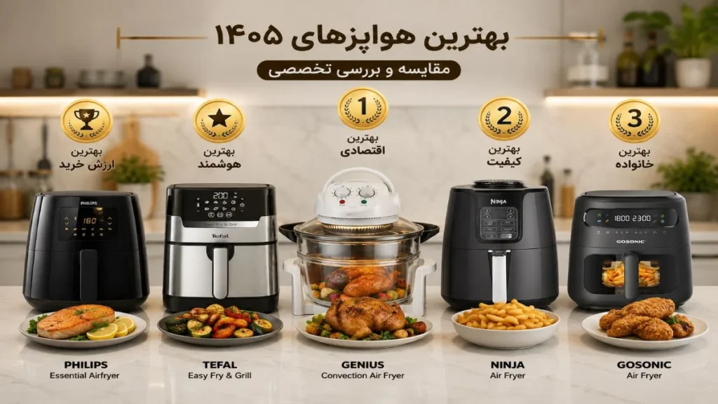 مقایسه بهترین هواپزهای ۱۴۰۵ از نظر کیفیت، امکانات و ارزش خرید